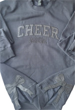Load image into Gallery viewer, Custom Glitter Varsity Sweater with Side Bow Cut-Out – Stylish & Personalized