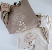 Load image into Gallery viewer, Floral Cowboy Boots Sweater (Softystyle) - Embroidered