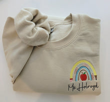 Load image into Gallery viewer, Customized Rainbow Teacher Sweatshirt