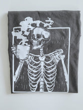 Load image into Gallery viewer, Coffee Skelly T-shirt (ready to ship/pick-up)
