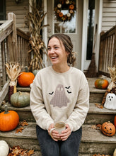 Load image into Gallery viewer, Ghost Gingham Appliqué Sweater