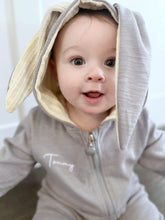 Load image into Gallery viewer, Bunny Rompers (LIMITED QUANTITIES) with Custom name embroidery
