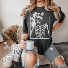 Load image into Gallery viewer, Coffee Skelly T-shirt (ready to ship/pick-up)