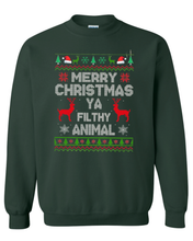 Load image into Gallery viewer, Merry Christmas Ya Filthy Animal - Printed Swearer