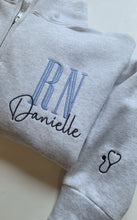 Load image into Gallery viewer, Custom Nurse Quarter Zip Sweatshirt