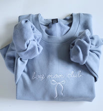 Load image into Gallery viewer, Boy Mom Club embroidered sweater