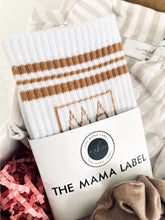 Load image into Gallery viewer, Mama Crew Socks | Striped Athletic Socks
