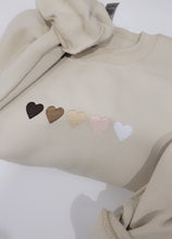 Load image into Gallery viewer, Ombré hearts - Embroidered Sweatshirt
