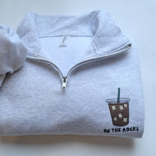 Load image into Gallery viewer, Iced Coffee Quarter zip - Embroidered
