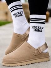 Load image into Gallery viewer, Hockey Mom Socks | Black &amp; White Athletic Crew Socks
