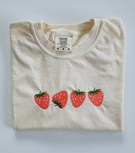 Load image into Gallery viewer, Strawberry Embroidered T-shirt
