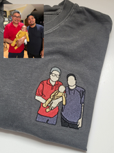 Load image into Gallery viewer, Custom Photo Embroidered T-Shirt – Father’s Day Edition
