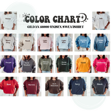 Load image into Gallery viewer, Custom Embroidered Sweater – Name with EST. Year &amp; Names on Sleeve
