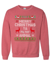 Load image into Gallery viewer, Merry Christmas Ya Filthy Animal - Printed Swearer
