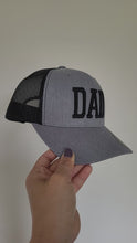 Load and play video in Gallery viewer, 3D Puff Embroidered Dad Trucker Hat
